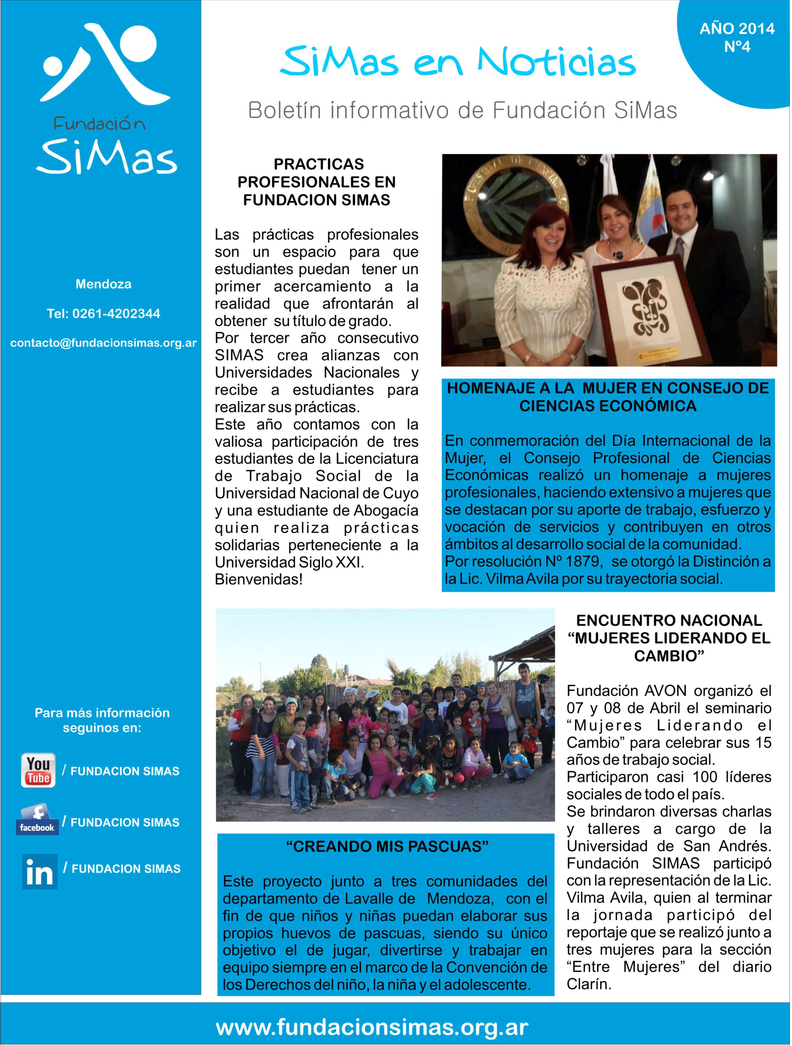 newsletter nº4 - Fundaciòn SIMAS